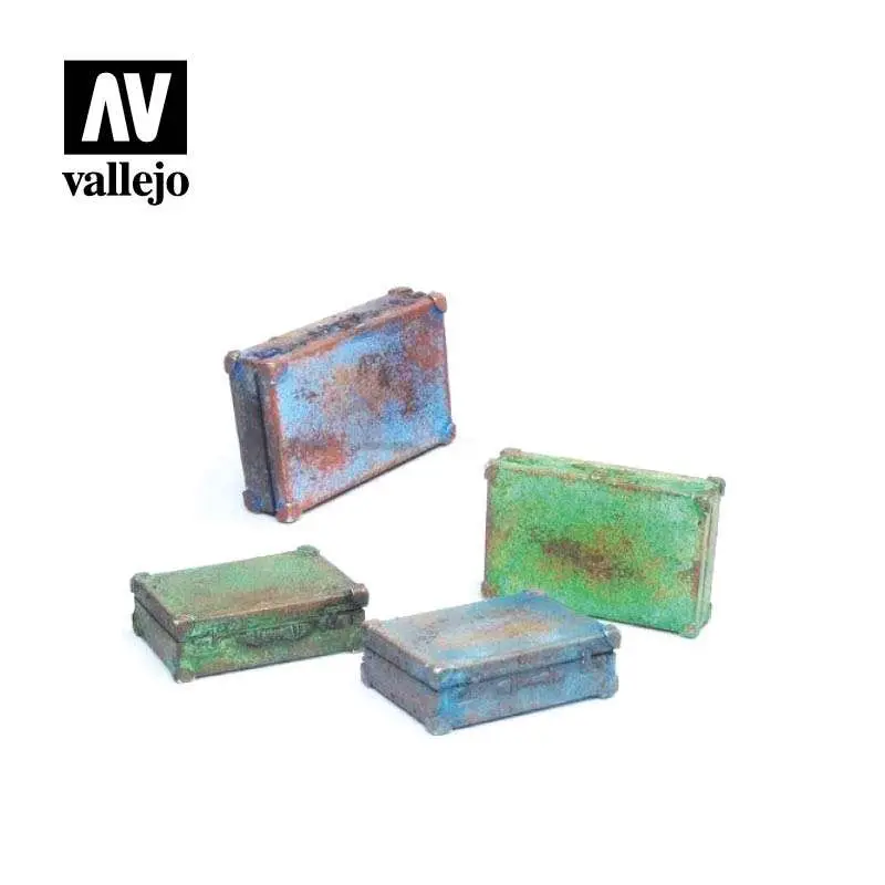 Figurine vallejo scenics metal suitcases sc226